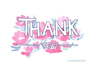 Thank You & Hello! illustration thank you watercolor