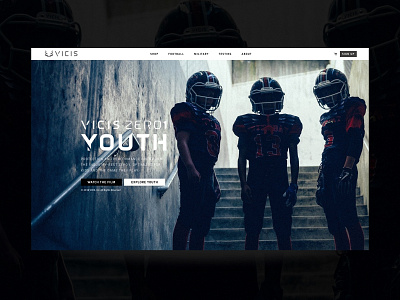 VICIS Homepage Refresh branding design football football helmet homepage icon logo sport sports sports app tech typography ui ux web design