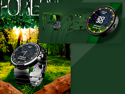 Forest WF concept android concept face watch