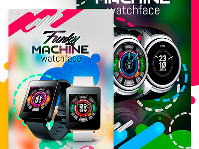 Funky Machine android design face ui watch wf