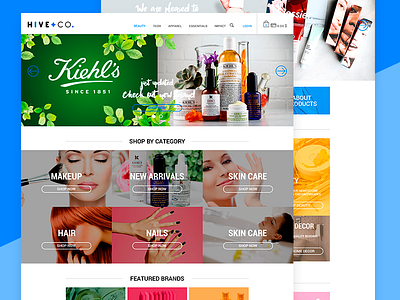 Hive+co beauty design e commerce poducts web