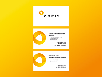 OBRIY advertising branding business cards design graphic print