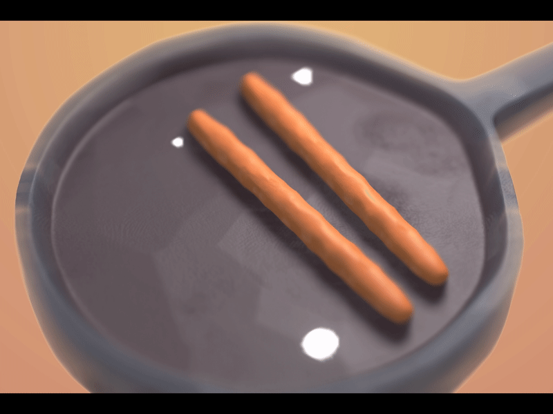 Clay Frying Pan 3d 3d animation animation blender blender3d cel cel animation stylized