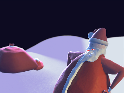 Santa On A Mission 3d 3d animation animation blender blender3d illustration lowpoly stylized