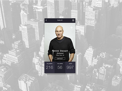 Daily Ui User Profile 006 V2 006 daily profile ui user v2