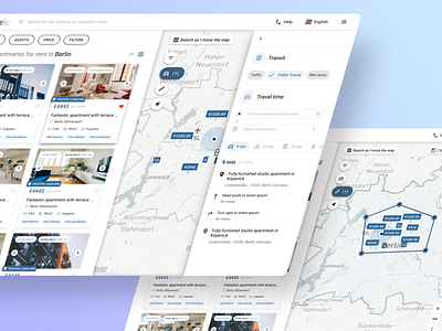 Map Focused Apartment Search map material design real estate rental apartment ui