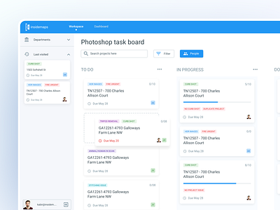 Custom Kanban Board kanban real estate task board ui