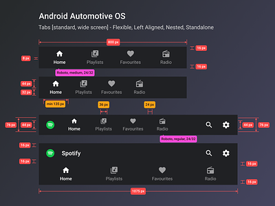 Tabs - Android Automotive OS