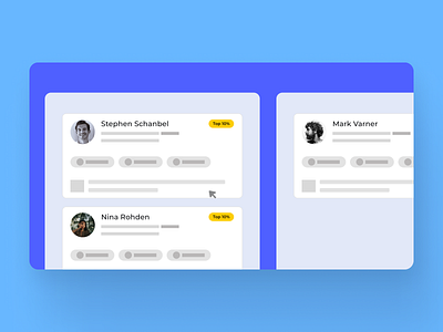 Talent Kanban low-fi job kanban ui wireframe