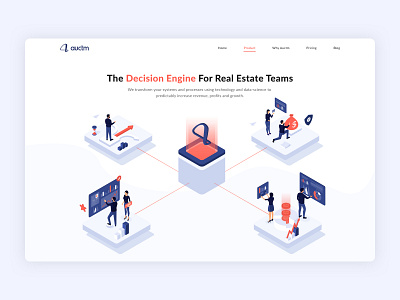 Auctm Website Design branding business management design illustration realestate realestate teams typogaphy ui ui design user interface web website design