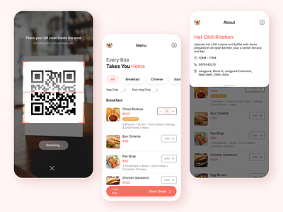 Menu design for Scanmenu24 branding design on figma digital menu food ordering menu menu design minimal design mobile ui scan menu ui design ui ux