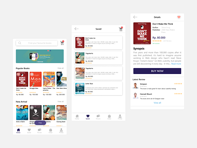 [Exploration] Online Book Store android book design explore mobile mobile app design mobile ui ui user experience user inteface user interface user interface design