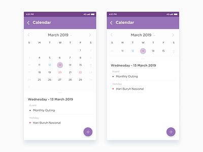 Event Calendar for Employee android apps apps design calendar design employee event explore mobile mobile app design mobile ui ui user experience user interface user interface design ux