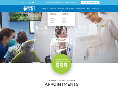 Landing Page Design dentist design landing page design photoshop sketch ui designer