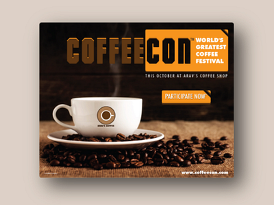 CoffeeCon Poster adobe coffee coffeecon color design dribbble poster
