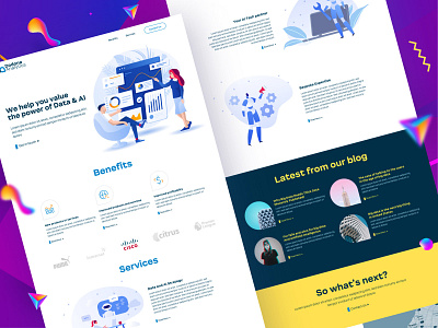 Marketing website design for Big data and AI company