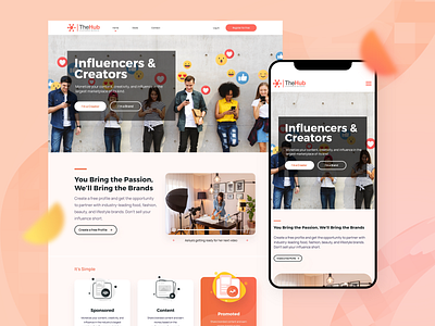 The hub :: Landing page design homepage ui ux webdesign