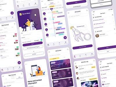 Event Management App UI by uxkasim on Dribbble