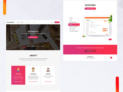 Landing page for QuoteKong ui ux.ui web webdesign