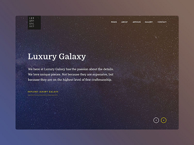 Luxury Galaxy - Landing Page