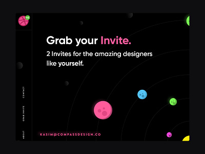 Grab your Invite. dashboard ux.ui web