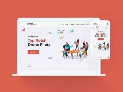 Drone Workforce Landing Page Concept landingpages responsiveweb ui ux web webdesign