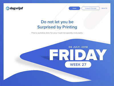 Landing Page Design Concept for dagvijaf