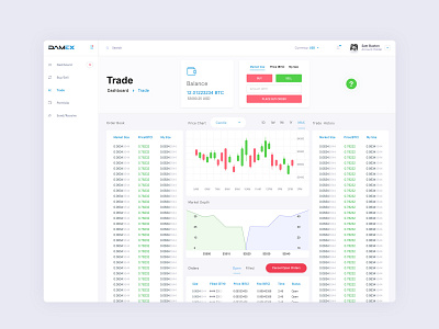 Crypto Currency Trading :: UX UI Dashboard Concept