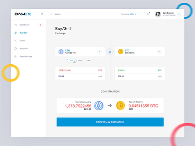 Damex Buy & Sell Screen dashboard dashboardui design typography ui ux web web design webdesign
