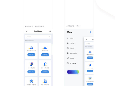 Hereshake Dashboard & Menu Concept dashboard ui webappui