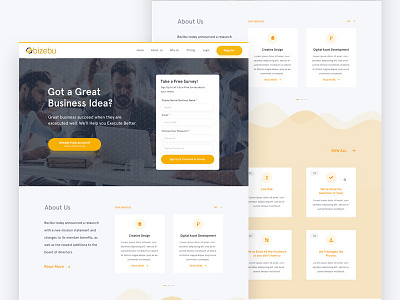 Landing Page For Bizebu!