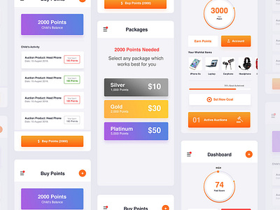 Points App for Kids UI app mobileappdesign mobileui ui ux