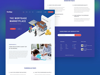 Landing Page Design for "Funding" design landing page ux ux.ui