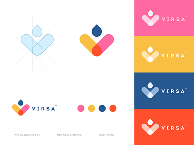 Virsa - Brand Mark Design amazing logo brand mark clean logo geometric logo logo minimal logo minimal logo designer minimal v logo