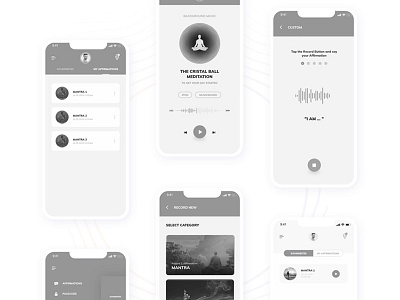 Affirmation App Wireframes