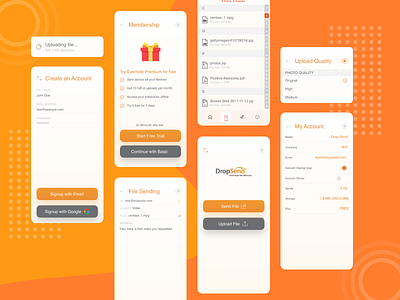 Dropsend UX UI App Design