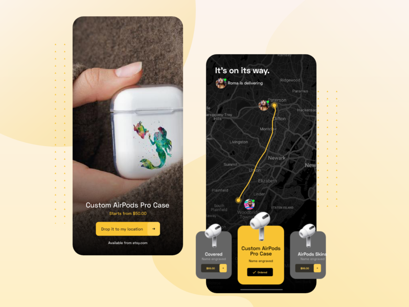 Hand made cases - Doorstep delivery concept ui ux