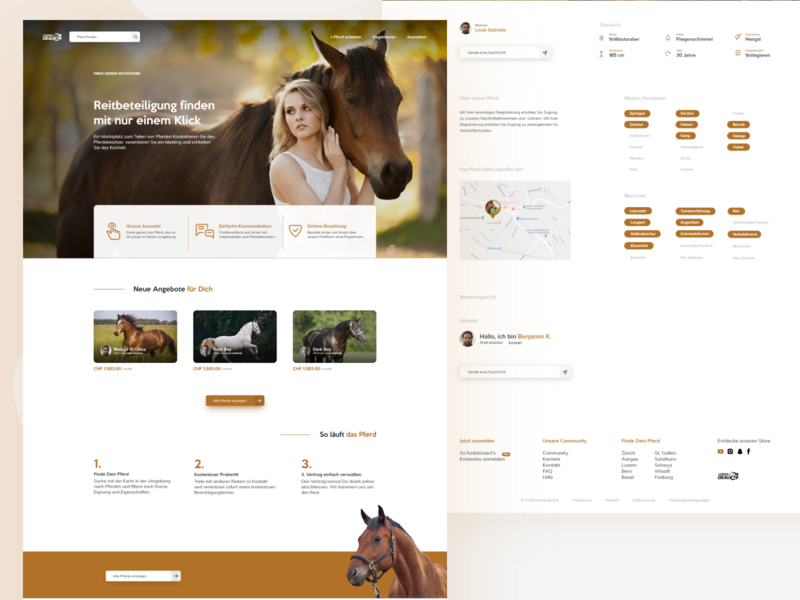 Horse Deal :: Landing Page Design homepage landing page ui ux