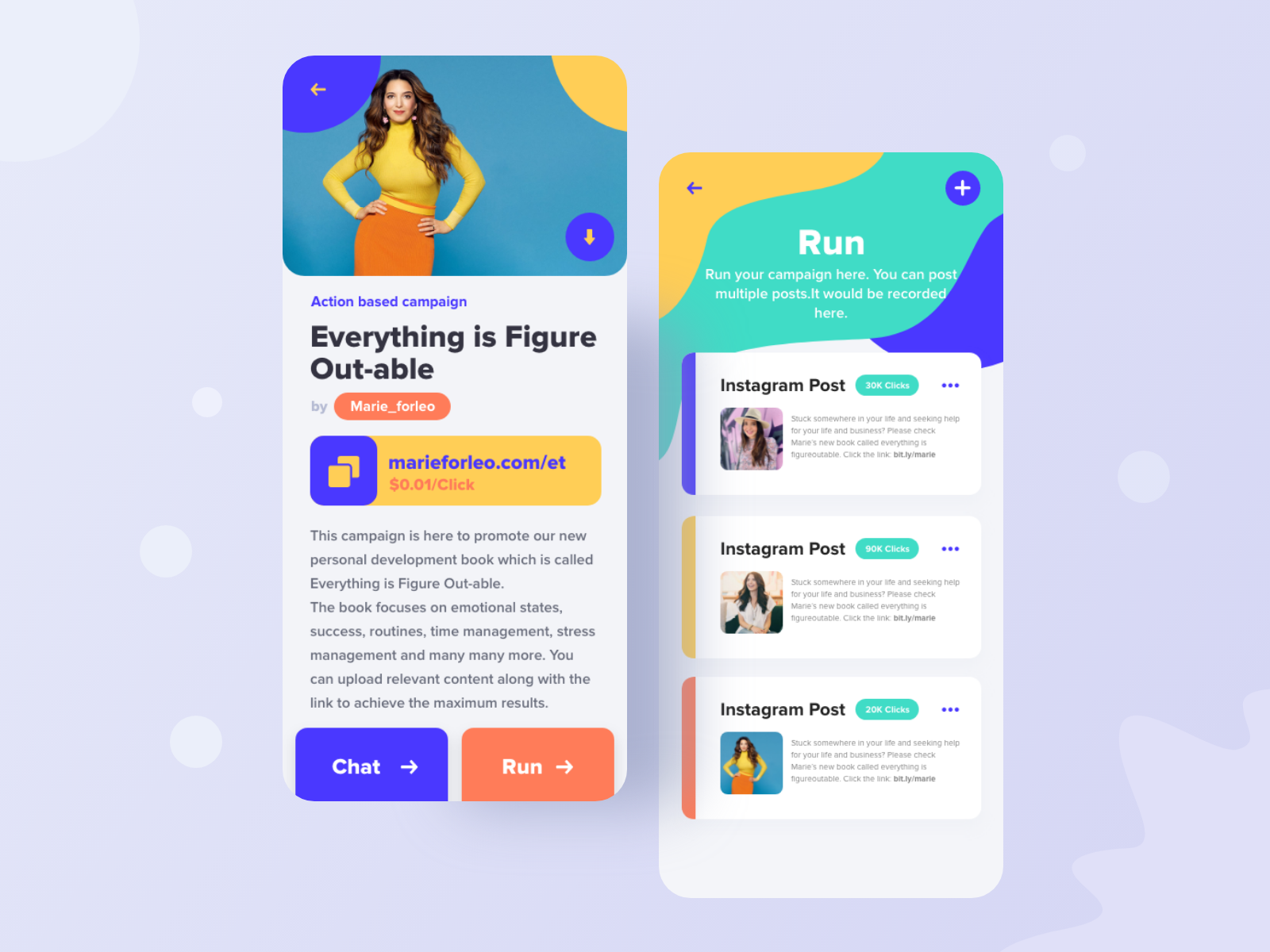 Influencer Marketing App Design UI by uxkasim on Dribbble