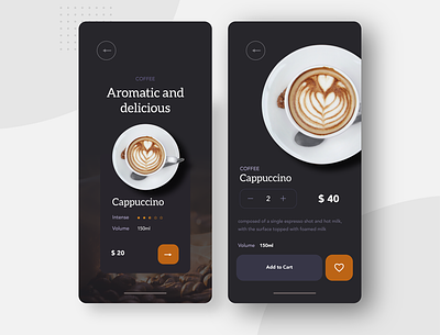 Coffeene app art design flat ui ux vector web website