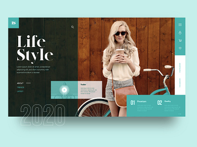 Life Style web Design Concept app art branding design flat type ui ux web website