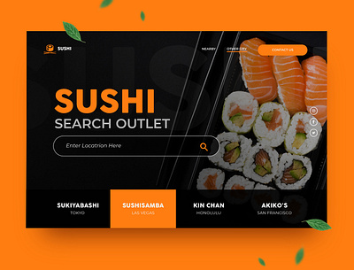 Sushi app branding design flat icon logo minimal type ui ux web