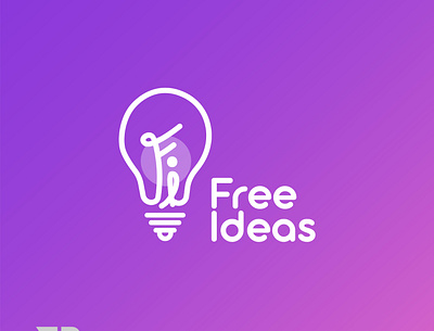 FreeIdesas Logo app branding design flat icon illustration logo minimal type vector