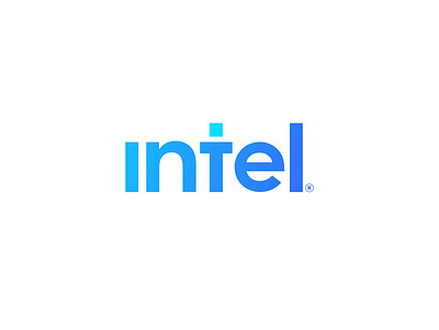 Intel Logo Redesign branding design flat icon logo minimal vector