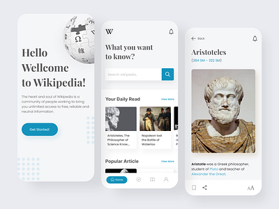 Wikipedia Mobile App app app design design ui ui ux uidesign user interface ux