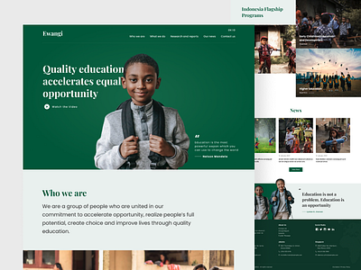 Ewangi Foundation - Web Design charity education foundation website school ui ui ux uidesign user interface web design