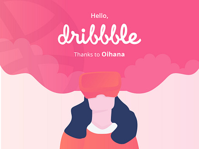 Hello! Dribble illustration vector