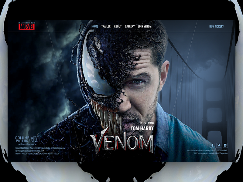 Venom Official Site - Redesign By Van Vo On Dribbble