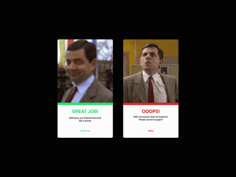 Daily UI #011 - Flash Message 011 dailyui error flash message mr bean succes ui ux web design