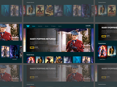 Daily UI #025 - TV App 025 dailyui dark movies television tv app tv series tvos ui ux